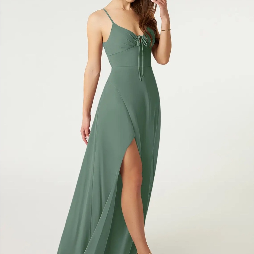 Elegant Green bridesmaid dress